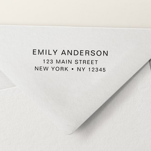 Simple Minimalist Modern Return Address Self_inking Stamp