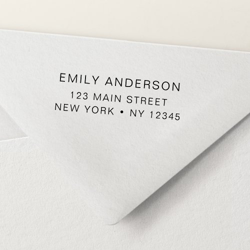 Simple Minimalist Modern Return Address Self_inking Stamp