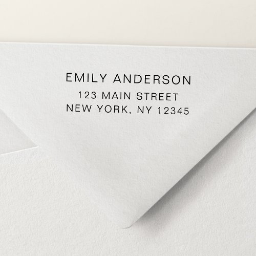 Simple Minimalist Modern Return Address Self_inking Stamp