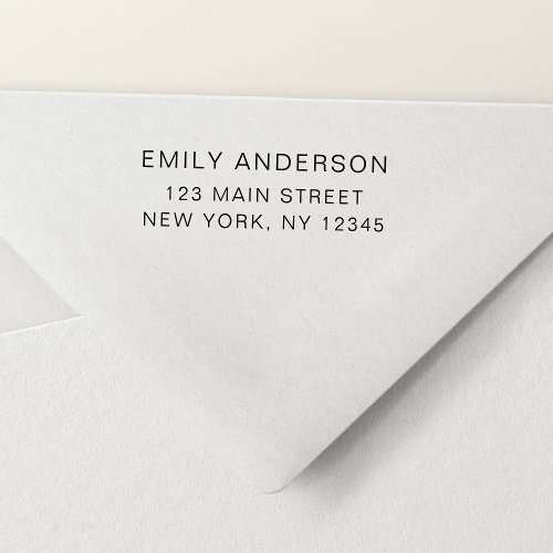 Simple Minimalist Modern Return Address Self_inking Stamp