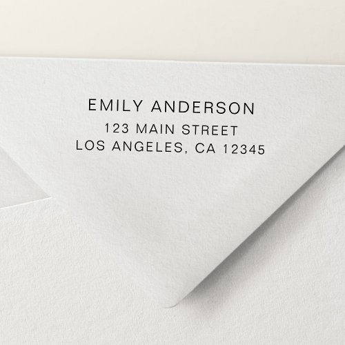 Simple Minimalist Modern Return Address Self_inking Stamp