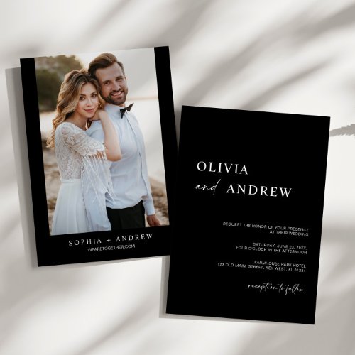 Simple Minimalist  Modern  Wedding Invitation