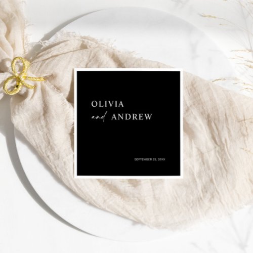 Simple Minimalist  Modern  Wedding Napkins