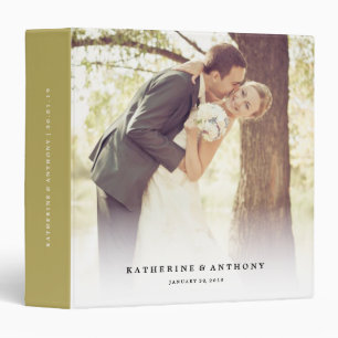 Simple Minimalist Modern Wedding Photo Binder