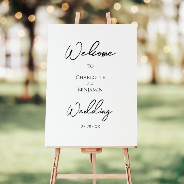 Simple Minimalist Modern Wedding Welcome Sign (Creator Uploaded)