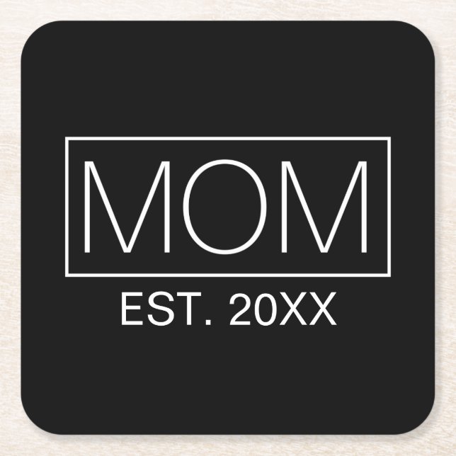 Simple Minimalist Mom Typography | Coaster (Front)