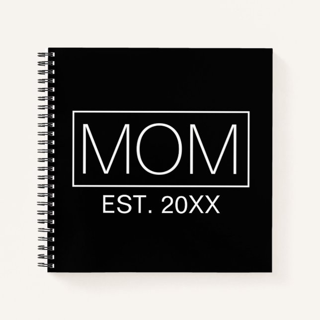 Simple Minimalist Mom Typography | Notebook (Front)