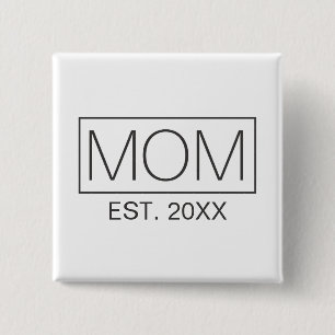 Simple Minimalist Mom Typography   Pin Button