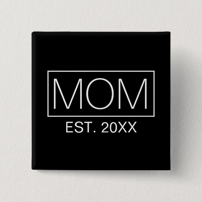Simple Minimalist Mom Typography | Pin Button (Front)