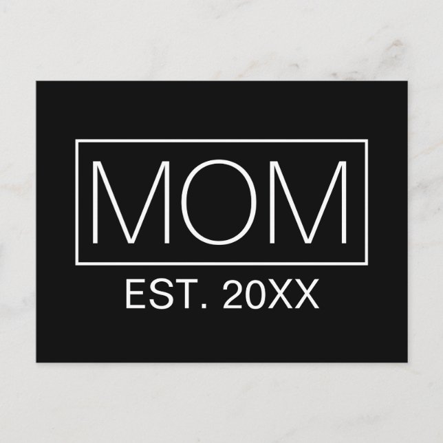 Simple Minimalist Mom Typography | Postcard (Front)