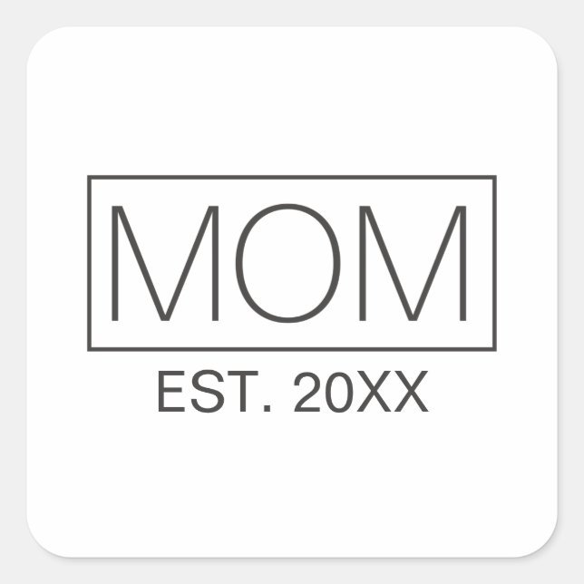 Simple Minimalist Mom Typography | Sticker (Front)