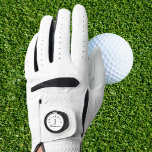 simple minimalist monogram groomsman elegant golf glove