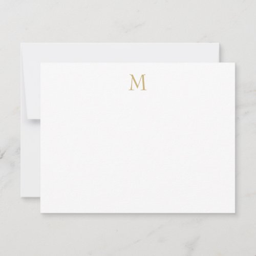 Simple Minimalist Monogram Note Card
