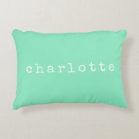 Simple Minimalist Name Design in Mint Green Custom