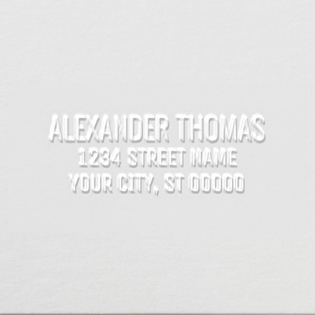 Simple Minimalist Name Return Address Embosser (Design)