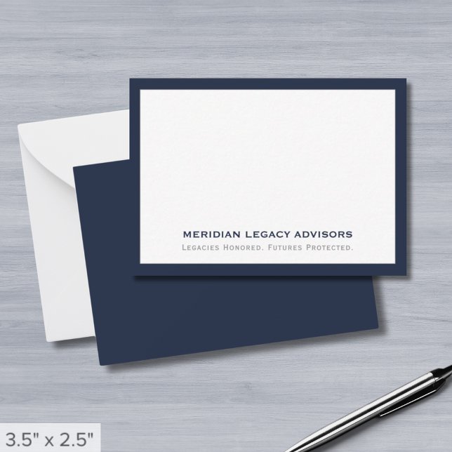 Simple Minimalist Navy Blue Note Card (Creator Uploaded)