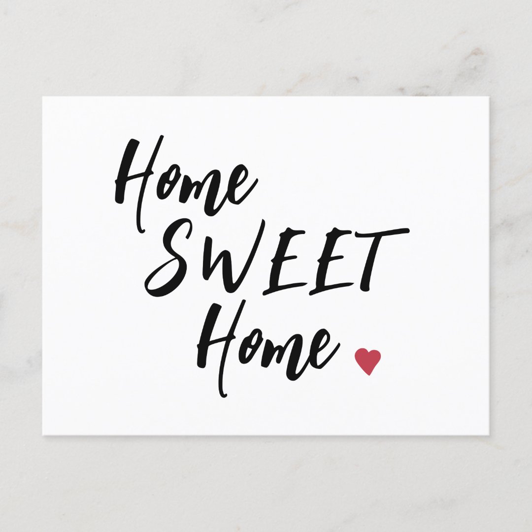 Simple minimalist new home script moving announcement postcard | Zazzle