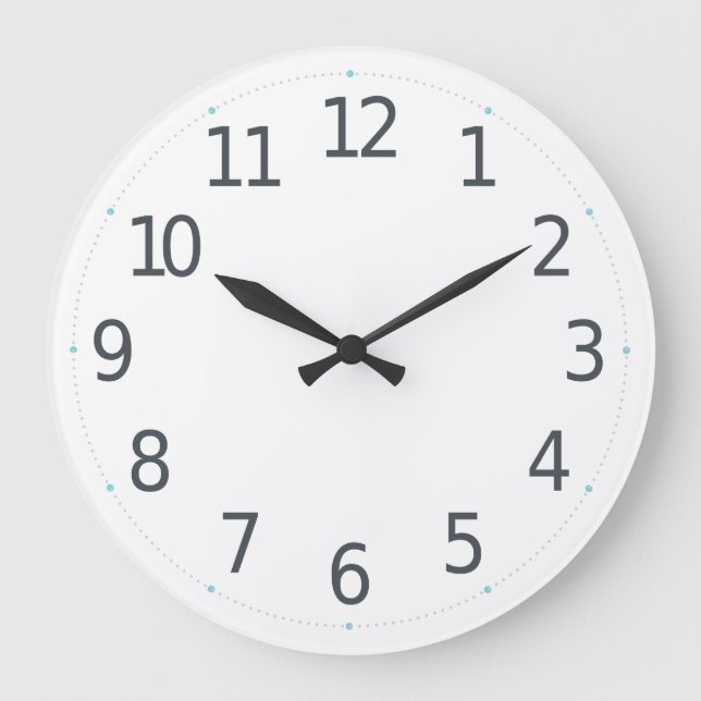 Simple Minimalist Numbers | Wall Clock (Front)