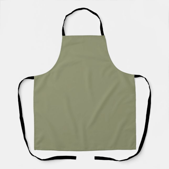 Simple minimalist pastel sage apron (Front)