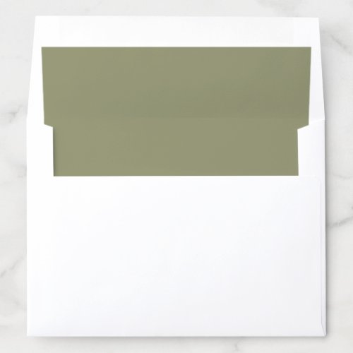 Simple minimalist pastel sage envelope liner