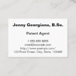 [ Thumbnail: Simple & Minimalist Patent Agent Business Card ]
