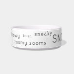 Simple Minimalist Personalized Pet Nicknames<br><div class="desc">Minimal and Simple Personalized Pet Name and Nickname Food or Water Bowl that can accommodate a LONGER cat or dog name in modern hipster fonts including lots of various names you may call your pet on a daily basis... or am I the only one who creates dozens of names for...</div>