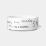 Simple Minimalist Personalized Pet Nicknames Bowl<br><div class="desc">Minimal and Simple Personalized Pet Name and Nickname Food or Water Bowl that can accommodate a LONGER cat or dog name in modern hipster fonts including lots of various names you may call your pet on a daily basis... or am I the only one who creates dozens of names for...</div>