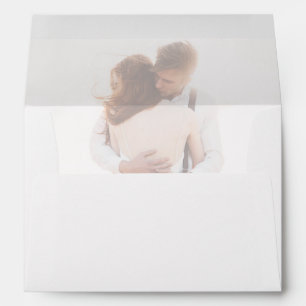 Simple Minimalist Photo 5x7 Wedding Invitation Envelope