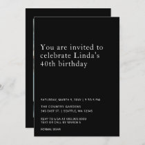 Simple Minimalist Photo any year Birthday Invitation