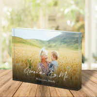 Simple Minimalist Photo Calligraphy Grandma and Me