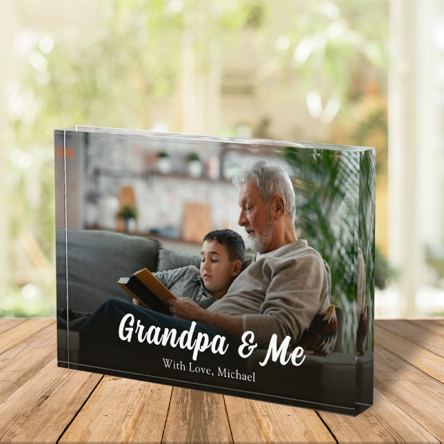 Simple Minimalist Photo Calligraphy Grandpa and Me (Creator Uploaded)