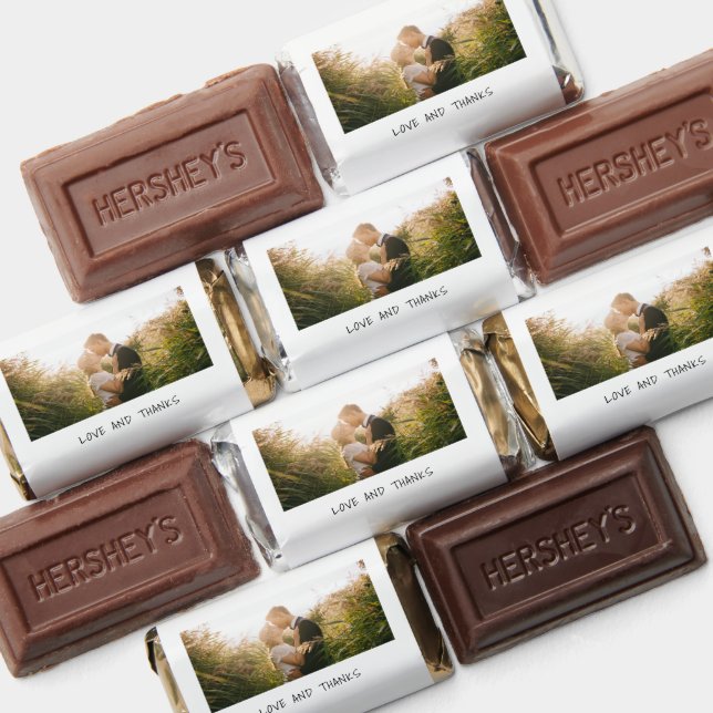 Simple Minimalist Photo Modern Wedding Hershey's Miniatures (Assorted)