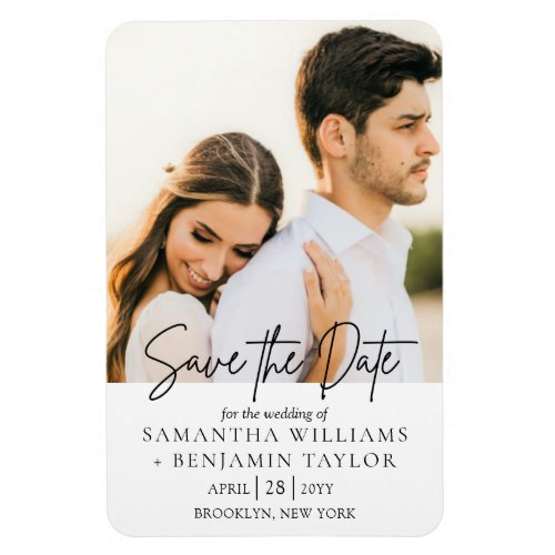 Simple Minimalist Photo Save the Date Magnets