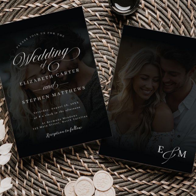 Simple Minimalist Photo Wedding Invitation (Creator Uploaded)