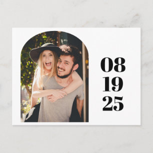 Simple Minimalist Photo Wedding Postcard