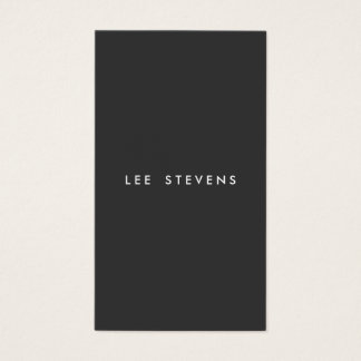 Simple Minimalist Plain Black Modern Professional Business Card