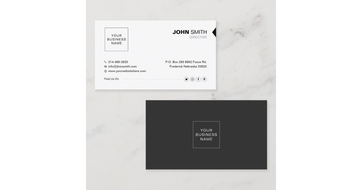 Simple, Minimalist, Professional, White, Unique DC Business Card | Zazzle