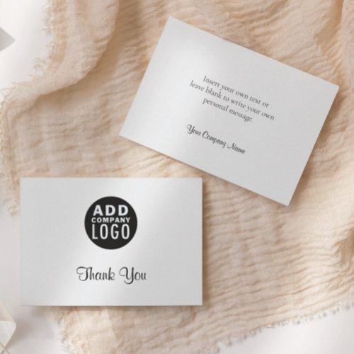 Simple Minimalist Promotional Business Logo Thank You Card
