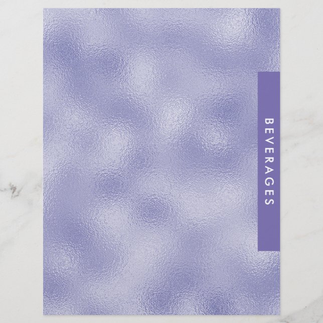 Simple Minimalist Purple Foil Recipe Divider (Front)