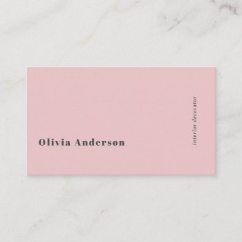 Simple Minimalist Qr Code Pale Pink Modern Stylish Business Card by MG_BusinessCards at Zazzle