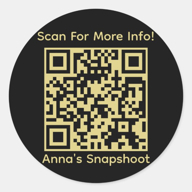 Simple, Minimalist, QR Code Sticker (Front)
