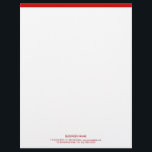 Simple Minimalist Red Border Letterhead<br><div class="desc">Simple Minimalist Red Border Letterhead.</div>