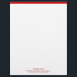 Simple Minimalist Red Border Letterhead<br><div class="desc">Simple Minimalist Red Border Letterhead.</div>