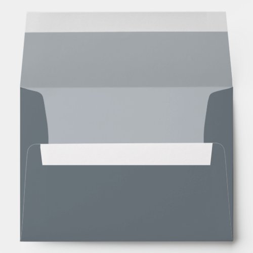 Simple Minimalist Return Address Basic Dusty Blue Envelope
