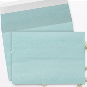 Simple Minimalist Return Address Basic Turquoise Envelope