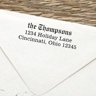 Simple Minimalist Return Address Classic Style Self-inking Stamp