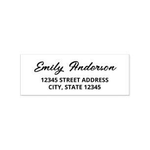 Simple Minimalist Return Address Rubber Stamp