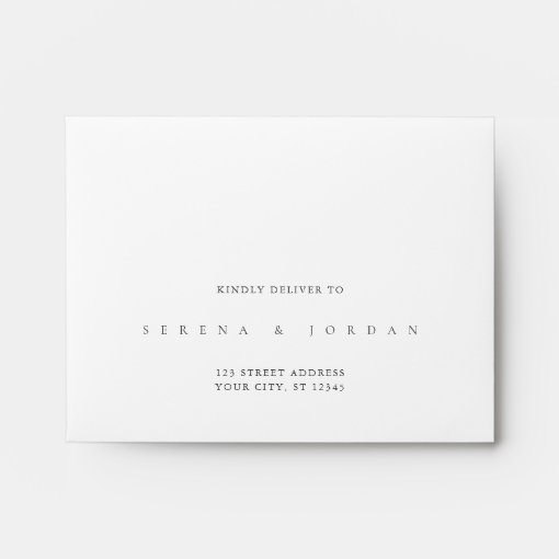 Simple Minimalist Return Address Wedding RSVP Envelope Zazzle