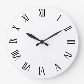 Simple Minimalist Roman Numerals | Wall Clock