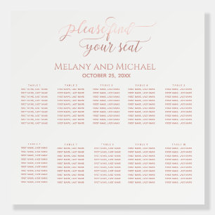 Simple minimalist romantic rose gold calligraphy p foam board